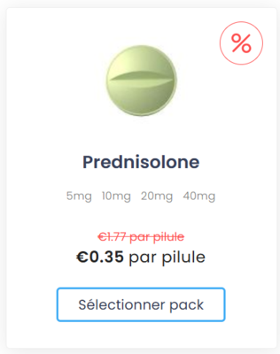 Prednisolone prix en France